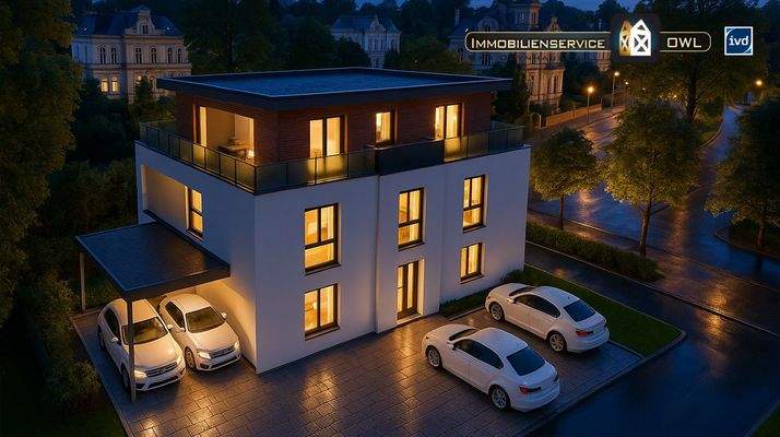 Nordseite mit Parkflächen