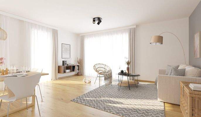 Im Wohnzimmer kommt die Familie zusammen