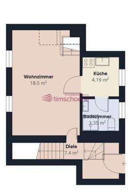 Grundriss 1.OG Maisonette Haupthaus