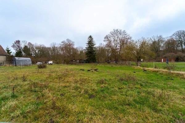 Koppel neben dem Haus