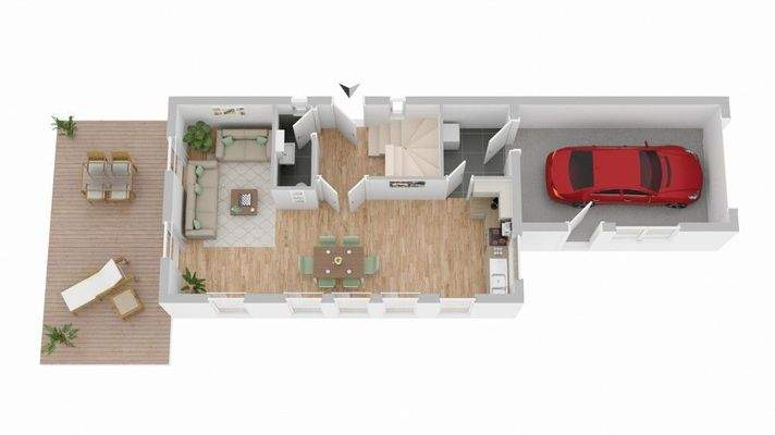 Grundriss Erdgeschoss (nicht maßstabsgetreu)