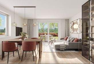 Wohn- und Essebereich, Haus 3 - Wohnung 2