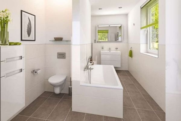 Badezimmer Obergeschoss Rückansicht