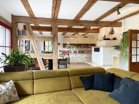 Der Wohn,- und Eßbereich im Ganzen