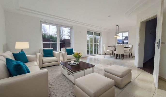 Wohnzimmer KI-Homestaging