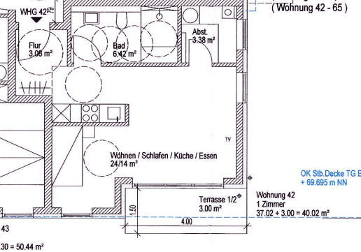 Grundriss Wohnung 42