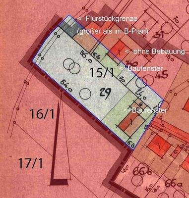 B-Plan mit Flurstück
