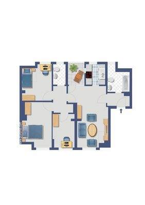 Visualisierter Grundriss