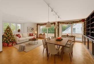 Wohnbereich (virtuell möbliert & dekoriert)