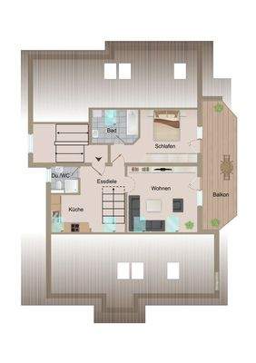 Grundriss untere Ebene