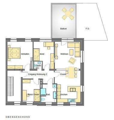 Grundriss Obergeschoss W2