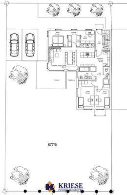 Grundriss mit Gartenansicht