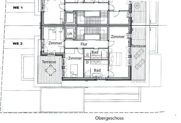 Raumaufteilung - Obergeschoß