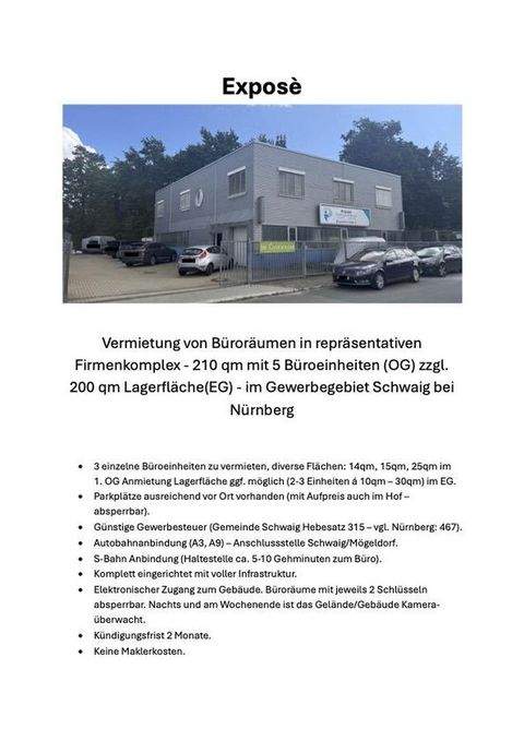 Schwaig Büros, Büroräume, Büroflächen 