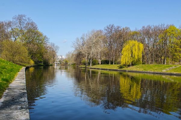 Der Landwehrkanale mit der Verbindung zur Spree