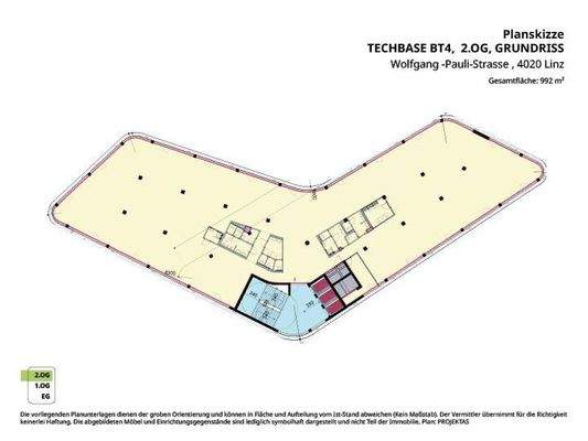 Techbase BT4, 2.OG, Grundriss