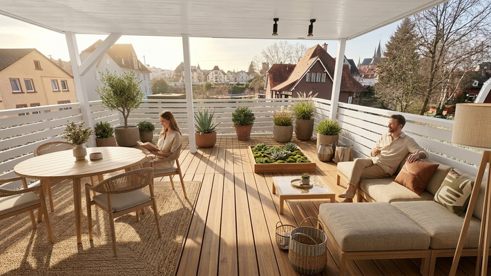 Dachterrasse, "visualisiert"