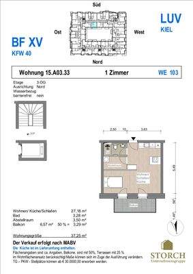 Grundriss WE 103 Baufeld XV 