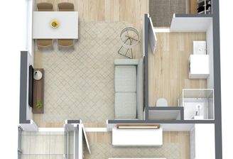 TF Janzgasse Top 8 - 1. Etage - 3D Floor Plan