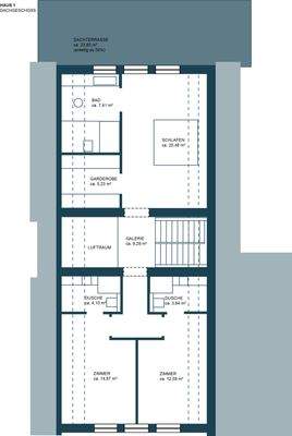 Genehmigte Planung Bauernhaus (DG)