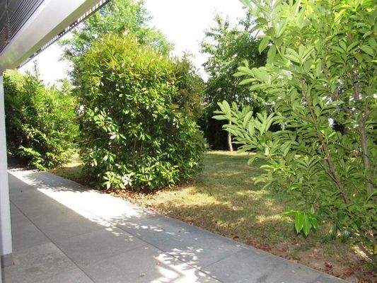 Zugang zur kleinen Terrasse vom Wohnzimmer und Sch