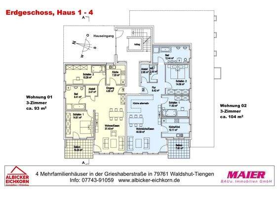 Haus 3: Übersicht Erdgeschoss