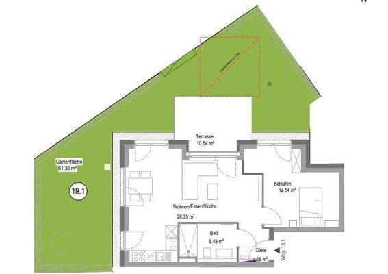 Grundriss Wohnung 19.1