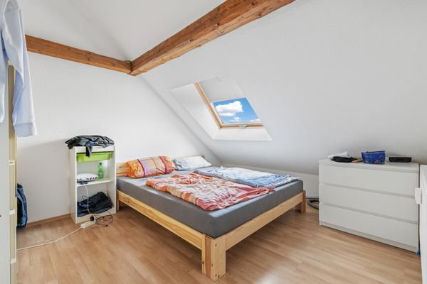 Blick in ein Schlafzimmer