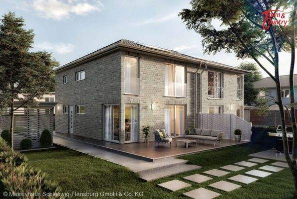 Ansicht Garten Verblendfassade