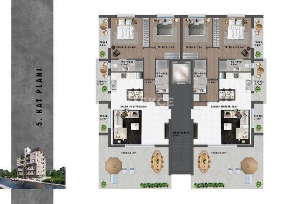 City Center Flats Near the Mall in North Cyprus Gazimağusa