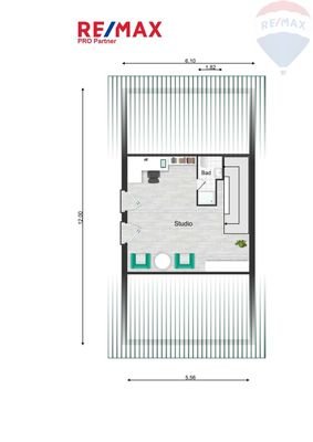 Grundriss Studio Dach 