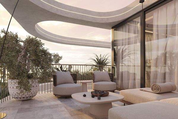 Terrasse auf der Wohnebene