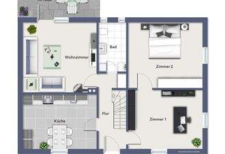 Grundriss beispielmöbliert EG