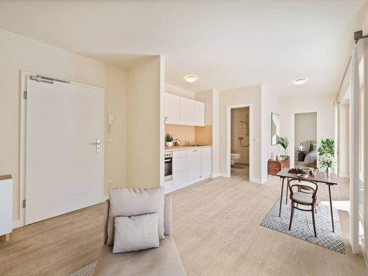 Ansicht II: Offene Wohnküche (Beispiel-Visualisierung)