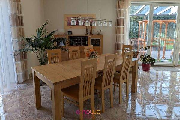 Essbereich im Wohnzimmer