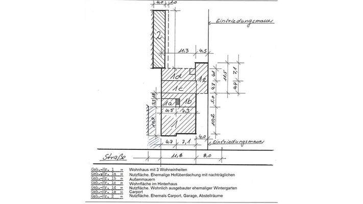 Lageplan der Grundrisse