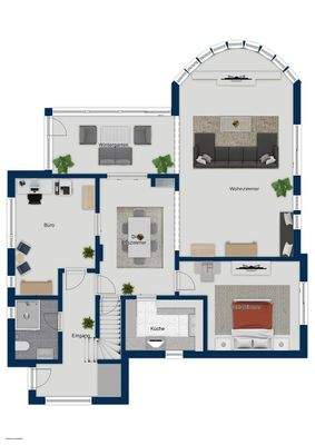 Grundriss Erdgeschoss - Exposé