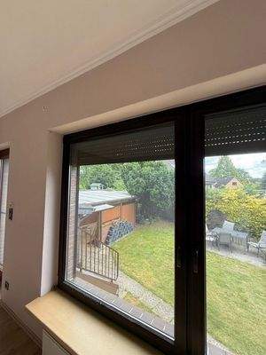 Blick in den Garten Anbau