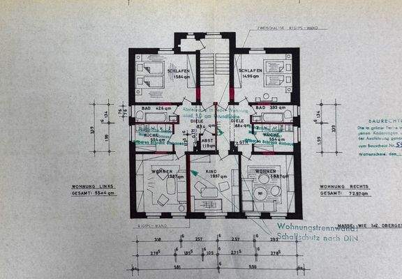 Grundriss 1. und 2. OG