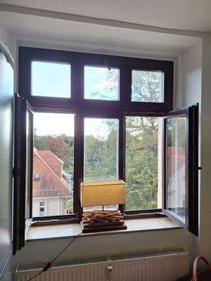 Offenes Fenster mit Aussicht