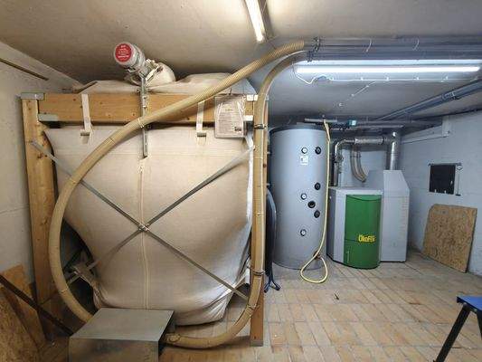 Pelletheizung und Lager