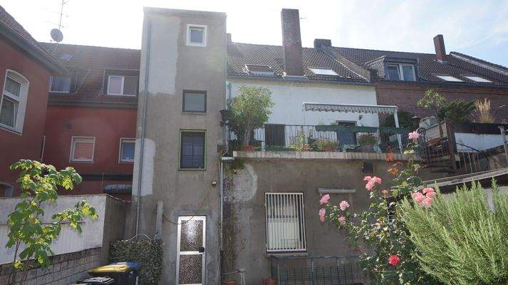 Hinteransicht des Hauses