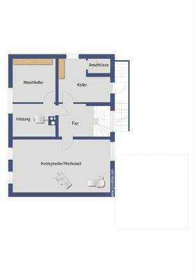 Grundriss Kellergeschoss - nicht maßstabsgetreu