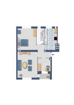 Visualisierter Grundriss