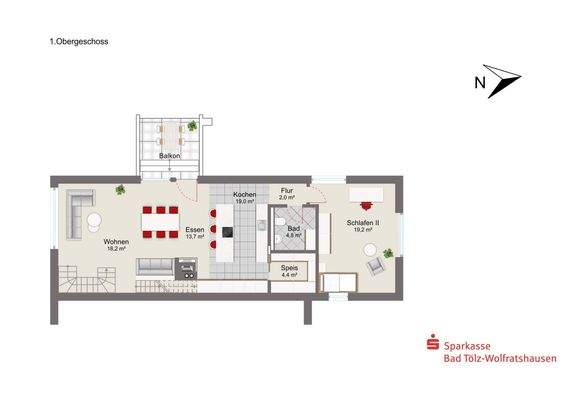 Grundriss 1. Obergeschoss