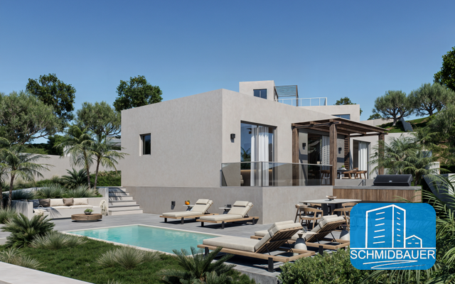 Kreta, Klima: Neues Projekt mit Swimmingpool und herrlichem Meerblick