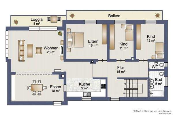 Grundriss Obergeschoss