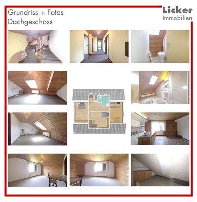 Grundriss + Fotos - Dachgeschoss