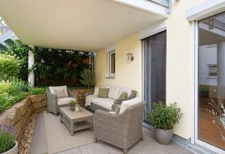 Terrasse im UG (KI-generiertes Einrichtungsbeispiel)