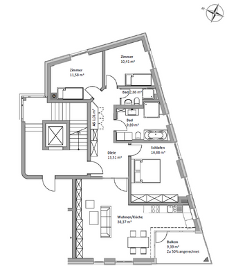 Grundriss WE 03